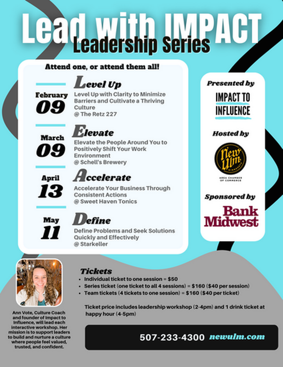 Lead with IMPACT Leadership Series Apr 13, 2023 New Ulm Chamber